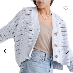 NWT MADEWELL Tanfield Open-Stitch Cardigan